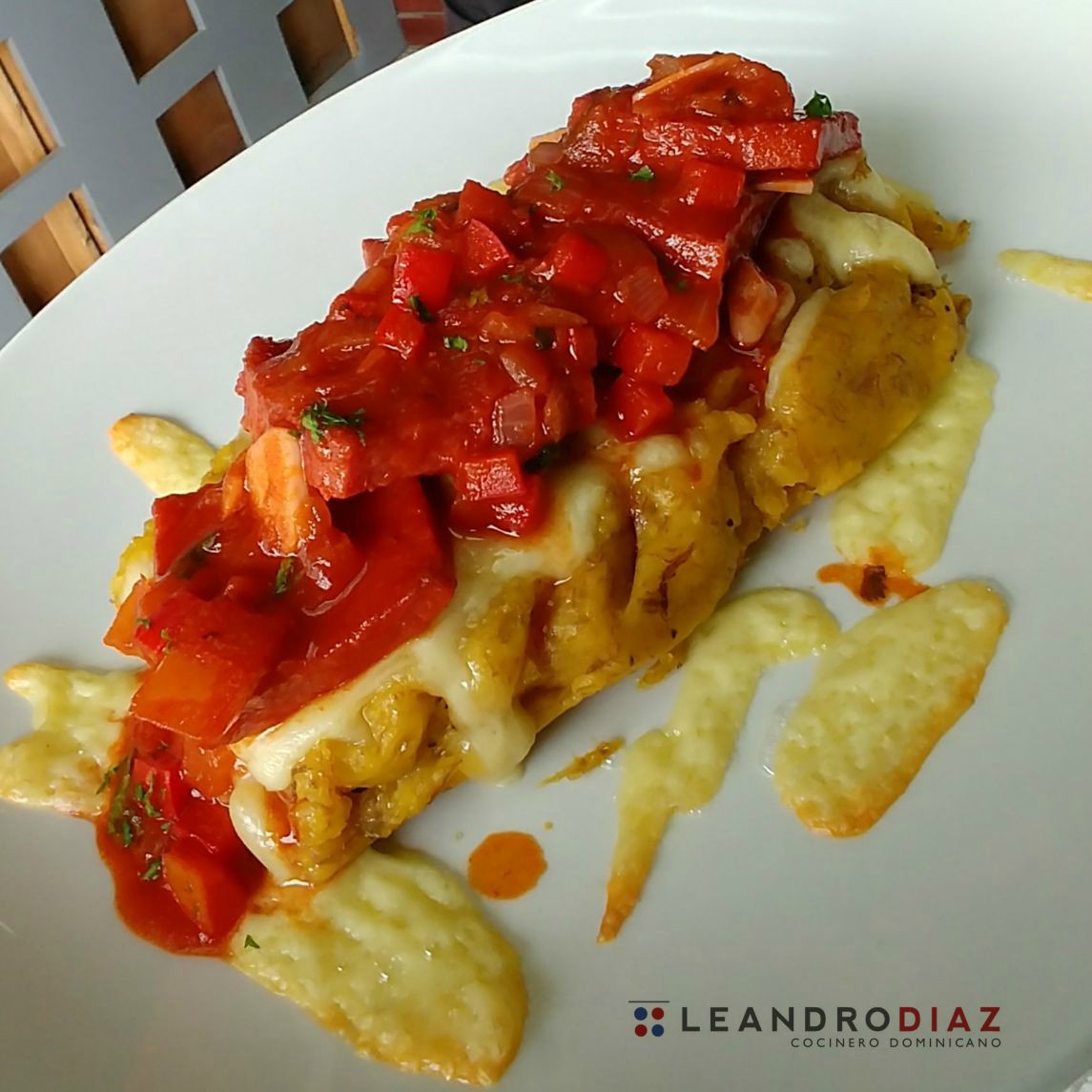 Mangu de Platano Maduro con Salami Guisado Chef Leandro Díaz